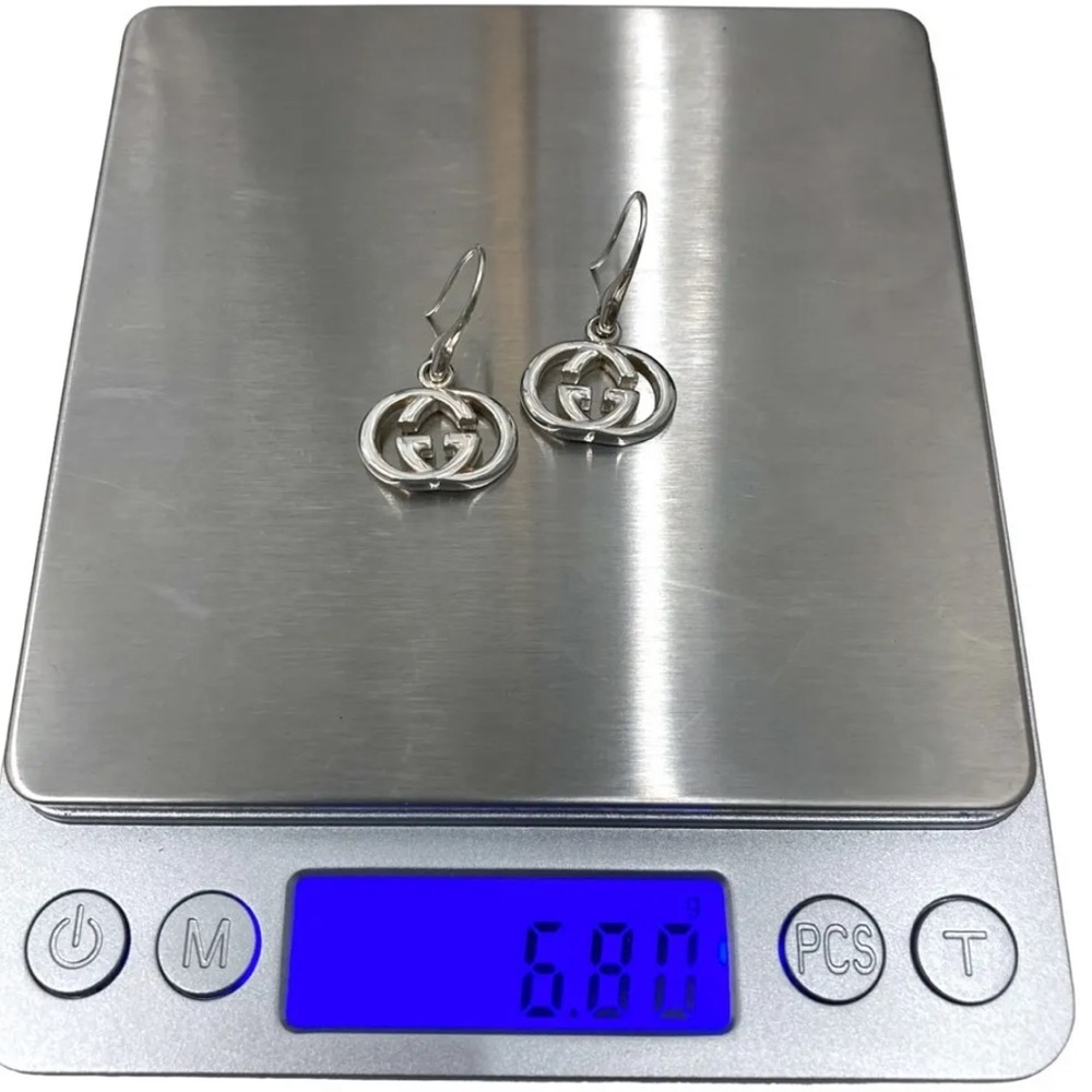 GUCCI Italian Luxury Earrings 925 Sterling Silver - Picture 9 of 9